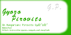 gyozo pirovits business card